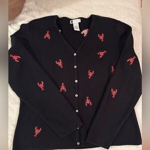 Carole Little | Vintage Lobster Cardigan 🦞